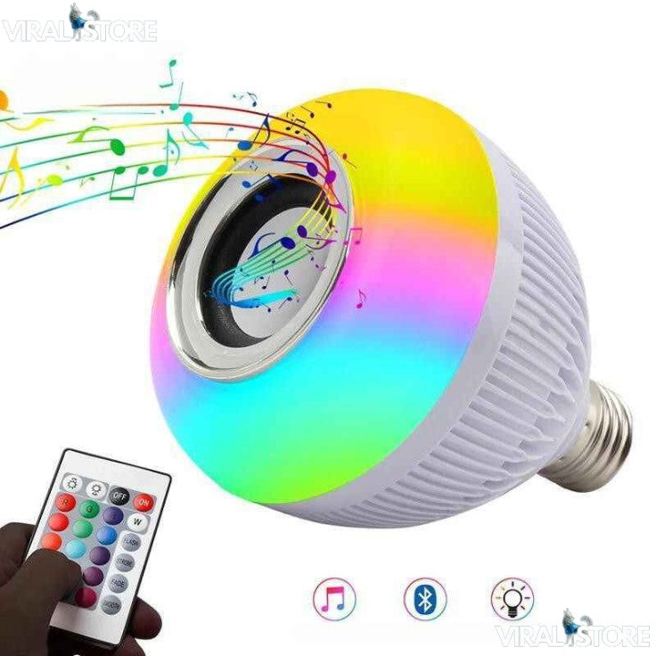 Lâmpada Led Bluetooth com Caixa de Som