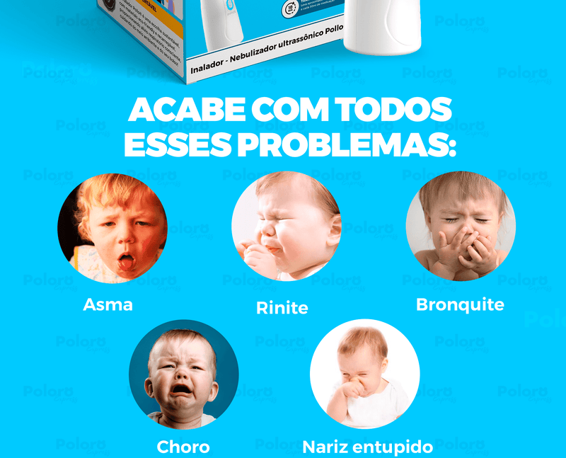 Inalador Nebulizador Pollo® - Portátil e Ultra Silencioso (LEVE 2 E ECONOMIZE) - Minha loja