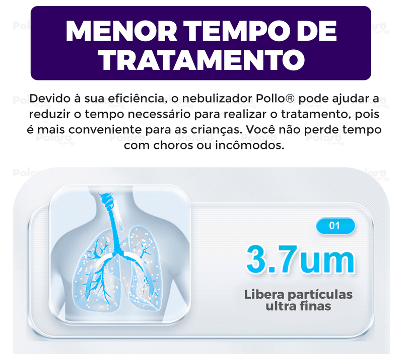 Inalador Nebulizador Pollo® - Portátil e Ultra Silencioso (LEVE 2 E ECONOMIZE) - Minha loja