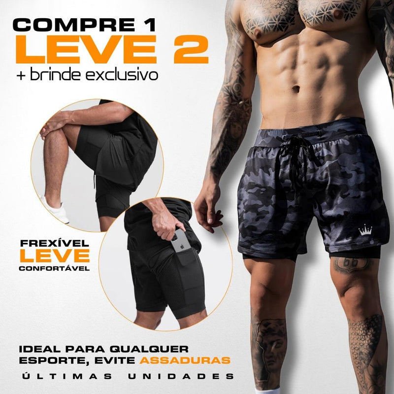 Shorts Dry-Fit™ de Compressão BZN - COMPRE 1 LEVE 2 + Brinde - Minha loja