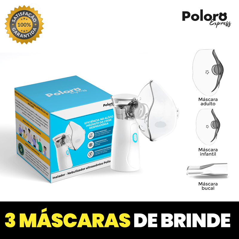 Inalador Nebulizador Pollo® - Portátil e Ultra Silencioso (LEVE 2 E ECONOMIZE) - Minha loja